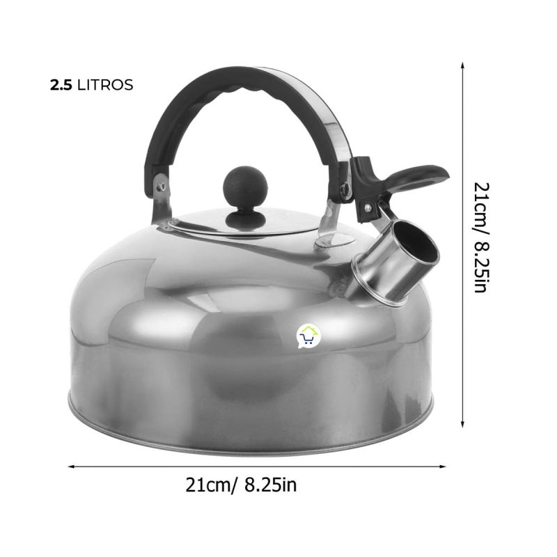 Comprar Tetera Silbante Acero Inoxidable Hk en Electroshopy - Ángulo 4